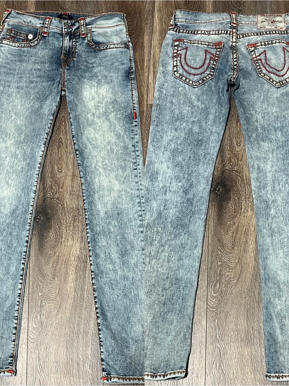 True Religion Jeans Rocco Relaxed Skinny Men's Size 30 Light Wash Blue